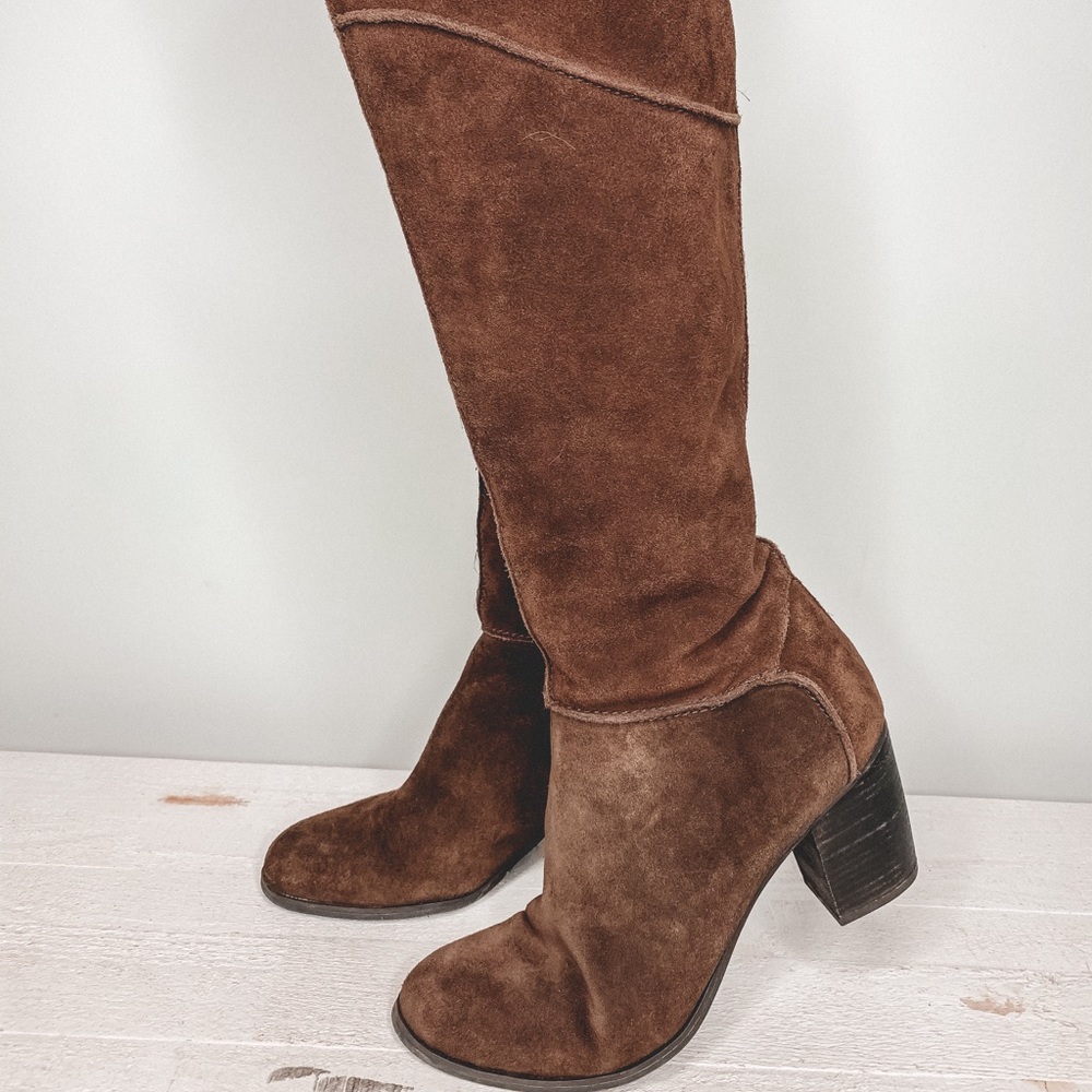Franco Sarto Yamka Motorcycle Genuine Suede Boot